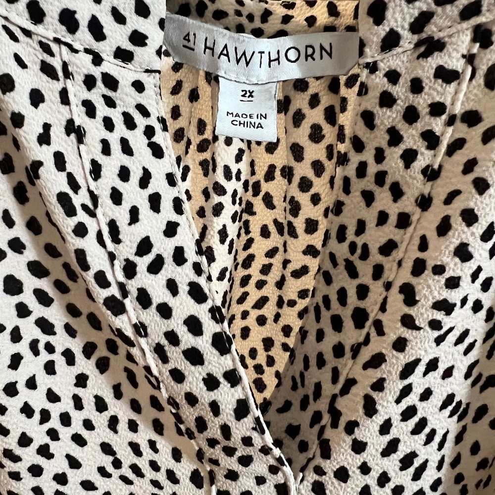 41 Hawthorn women’s 2x v-neck quarter length sleeve blouse